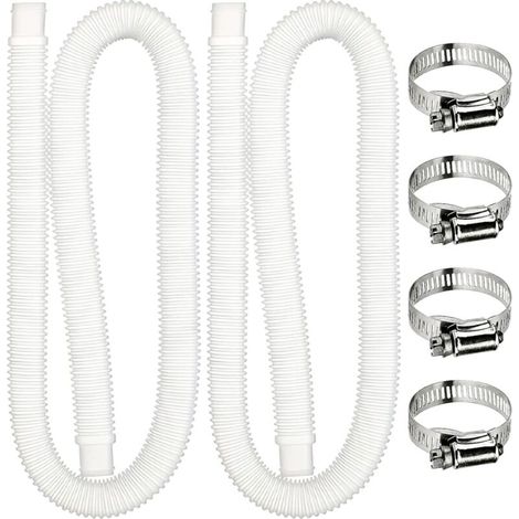 Tuyau de Rechange pour Piscine Hors Sol, Tuyau de Remplacement de Piscine avec 4 Colliers de Serrage en Métal, Tuyau de Filtre de Piscine (1/5)