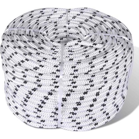 Corde de bateau tressée en bobine Polyester 8 mm x 50 m (1/2)