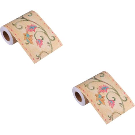 2pièces Autocollant Mural Plinthe Autocollant Adhésif Pour Décoration Murale Design Chic Et Étanche Pour Salon Et Chambre Facile à Installer Et Résistant (1/5)