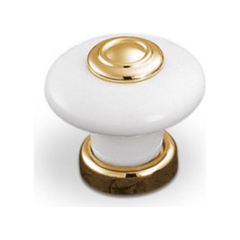Poignée Hat 9551 - talla Blanc/Doré brillant. 25mm. ⌀30mm.