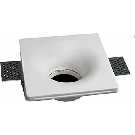 TRADE SHOP - Portafaretto Incasso Gesso Scomparsa Quadrato Cono 125x125 Supporto Faretti Gs05 - (1/2)