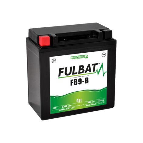 Fulbat – Batterie moto YB9-B GEL 12V 9.5Ah – Technologie Gel – CCA 115A – Dimensions 135x75x139mm – Polarité Plus à gauche