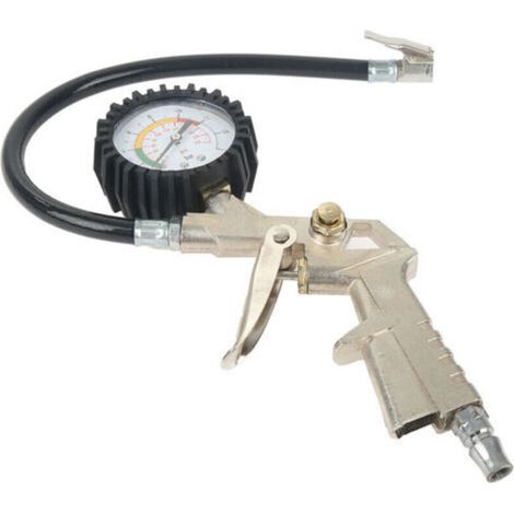 - Manomètre De Pression Gonfleur pour Pneu Voiture Motocyclette Noir- (1/4)