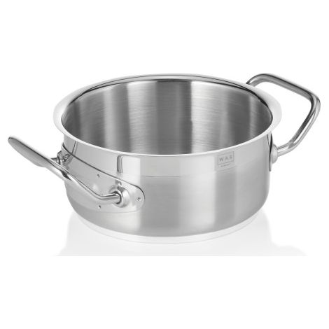 Marmite modèle plat COOKWARE 21 Ø 16 cm H 8 cm 1,5 ltr inox 18/10 - Was Germany (1/2)