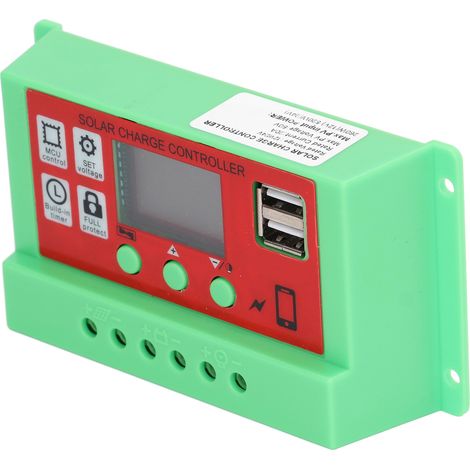 20A 12V/24V PWM-Solarladeregler mit LCD-Display, Solarmodulregler für Smart Home und Photovoltaikanlage (1/5)