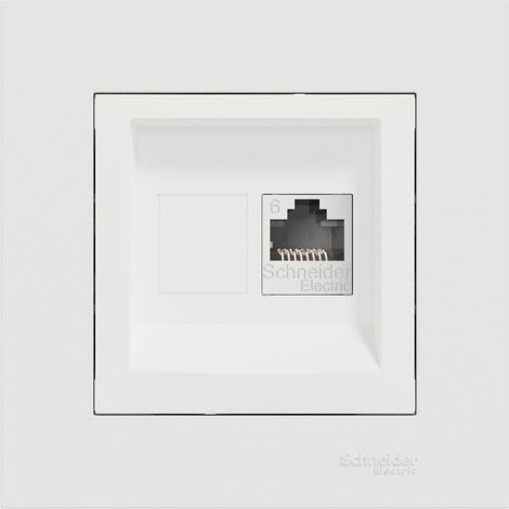 SCHNEIDER ELECTRIC Prise rj45 complet Miluz, SCHNEIDER ELECTRIC, blanc