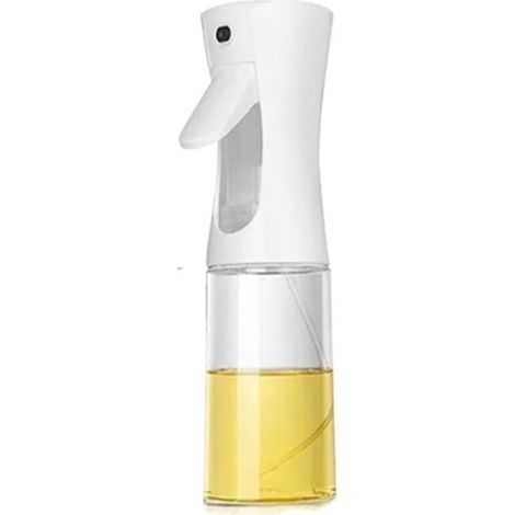 2-in-1 Cooking Oil Dispenser and Sprayer — 470 ml (16 oz) Leakproof Plastic Bottle for Olive Oil, Vinegar and Spirits (White-200ml) (1/4)