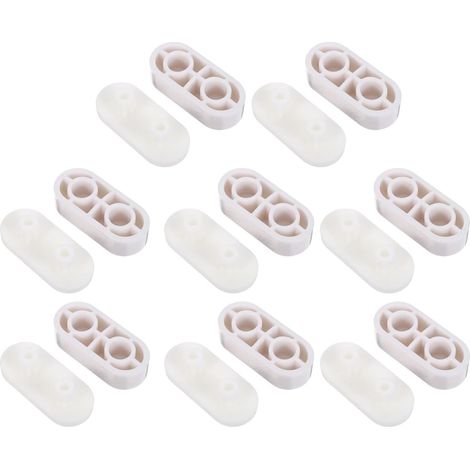 Butoirs de Couvercle de Toilettes Tpe Blanc 8 Pièces (1/5)