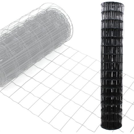 Gartenzaun Maschendraht-Zaun Gitterzaun Anthrazit Schweißgitter Wildzaun RAL7016 1,5x25m