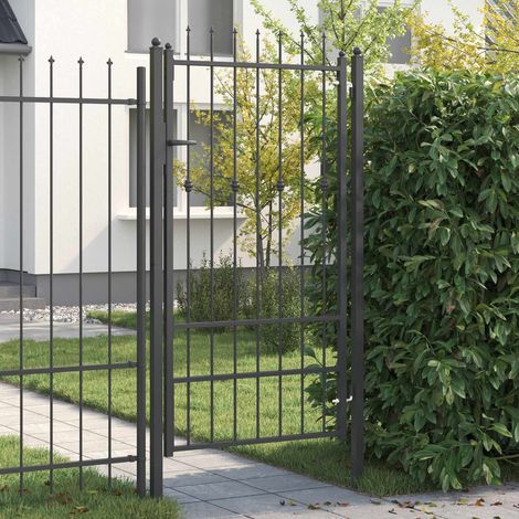 vidaXL Cancello per recinzione HORST 100 x 175 cm Metallo Nero