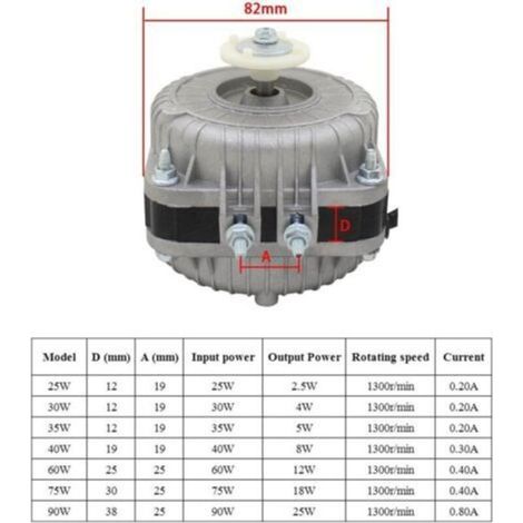 Moteur ventilateur chambre froide refrigerateur congelateur 25w - 90w moteur congelateur 220v condenseur frigo