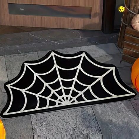 Zerbino di Halloween 40x60 cm, zerbino natalizio con ragnatela, zerbino lavabile antiscivolo (1/5)