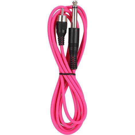 Cordon de suspension en silicone rouge pour machine à tatouer, accessoire d'alimentation interface RCA droite (1/5)