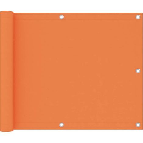 Paravent de balcon orange, 75 x 300 cm, tissu Oxford (1/5)