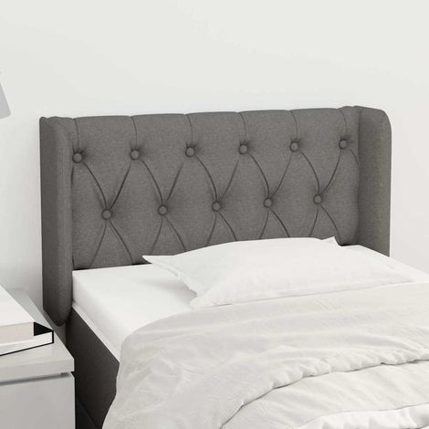 vidaXL Cabecero de tela gris oscuro 83x16x78/88 cm (1/5)