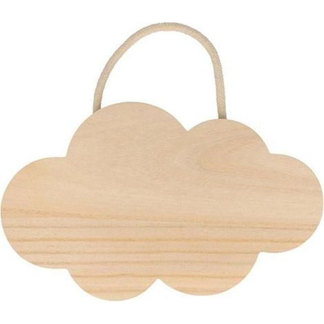 Nuage bois à suspendre 25 x 15 cm