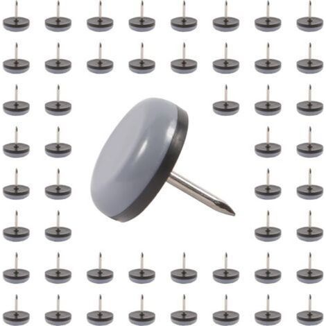 Chair leg glides. Pack of 50 19mm glides, easy to install on chair legs, for indoor use to protect floors from table legs. (1/5)