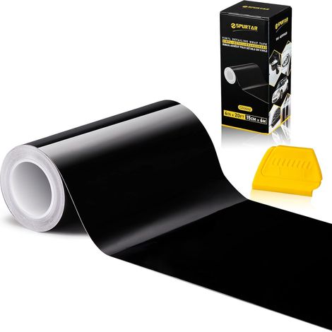 Film vinyle noir brillant 15 cm x 6 m (1/5)