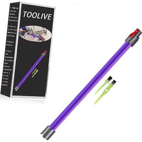 Tube Télescopique Tige Rigide Rallonge compatible pour Dyson V11 V10 V15 V8 V7 Longueur 73 CM Tube À Dégagement Rapide - Violet (1/4)