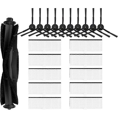 Accessoires pour aspirateur robot autonettoyant Ultenic T10 : brosse principale, brosse latérale, filtre HEPA (21 pièces) (1/5)