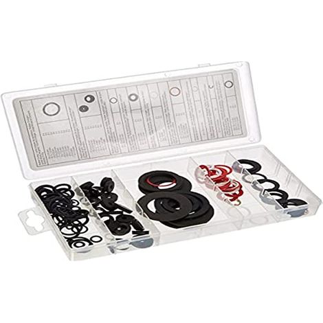 Perel Set di guarnizioni 125 pezzi rosso nero bianco (1/4)