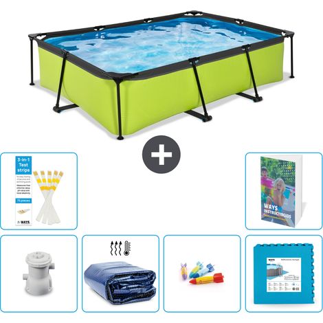 Exit Pool Rechteckig - 300x200x65 cm - 7-teilig S229
