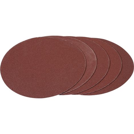 Hook and Loop Aluminium Oxide Sanding Discs, 180mm, 100 Grit (Pack of 5) (93426) (1/5)