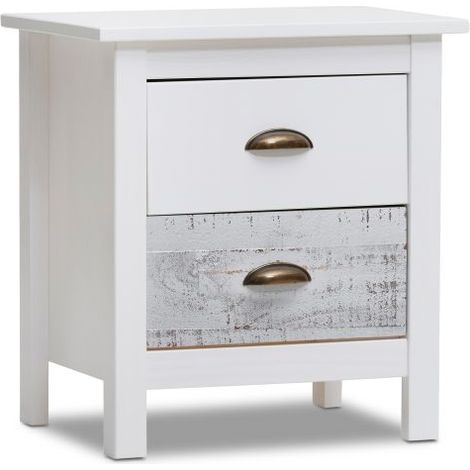 Mesita de noche Ocean 2 cajones Blanco - Vintage Colors (ancho) x 49,5cm (alto) (1/5)