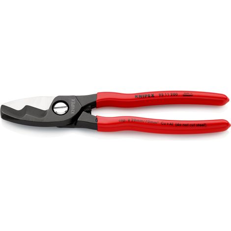 KNIPEX 95 11 200 SB Cable Shears with twin cutting edge plastic coated burnished 200 mm