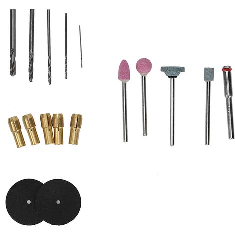 Set mit 19 Mini-Elektroschleifern mit einstellbarer Geschwindigkeit, 18 W (1/5)