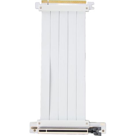 Câble d'extension PCIe 4.0 X16 à angle droit 90°, support RTX 4090, 60 cm, blanc - Connecteur flexible pour GPU (1/5)