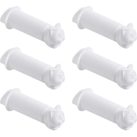 Porte-papier toilette mural, distributeur de papier essuie-tout rétractable, motif chat, blanc. (1/5)