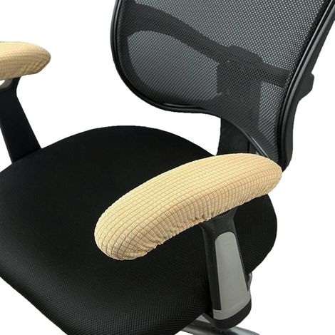 Gelbe Armlehnenbezüge für Bürostühle, Armlehnenschoner, dehnbar und fleckenabweisend, waschbar, elastischer Sitz und Schutz