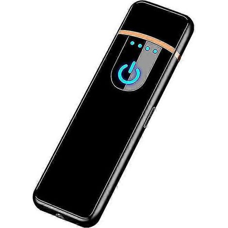 Briquet électrique, briquet électronique intelligent, briquet rechargeable USB, briquet plasma sans flamme et coupe-vent pour feu, barbecue, feux d'artifice, bougies, camping, etc. (1/5)