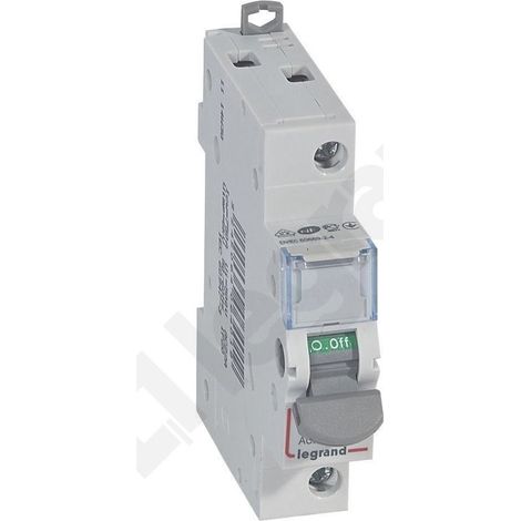 Interruptor seccionador DX³-IS 1P 250V 20 A 1 módulo. LEGRAND 406401