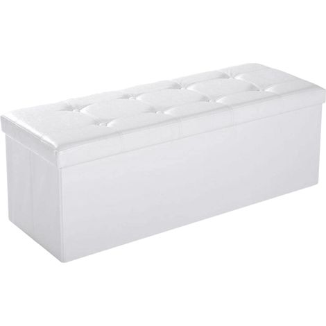Sillon contenedor cofre plegable baúl con tapa acolchada de Imitación de cuero