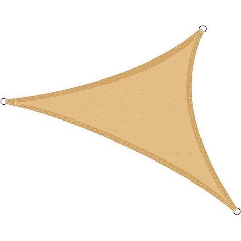 Voile d'ombrage Imperméable Triangulaire 2.4x2.4x2.4m, Respirant Toile Ombrage Une Protection des Rayons UV pour Patio Jardin, Terrasse, Extérieur, Balcon (1/5)
