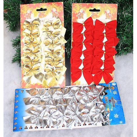 36 décorations de sapin de Noël, nœuds décoratifs de Noël (1/3)