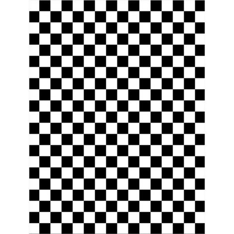 Alfombra con personalidad creativa, estilo damero, para sala de estar, dormitorio, sencilla, en blanco y negro, con diseño de cuadrícula, cojín cuadrado fresco para sofá, alfombras decorativas para el