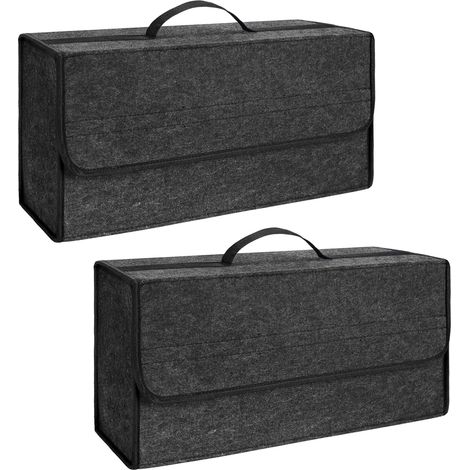 2 Pièces Organisateur Coffre Voiture, Feutre Pliable Antidérapant, Rangement Outils Voyage (1/5)