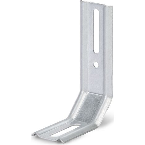 Équerre réglable – Angles de 45° – Gaufrée, avec Trou Oblong – Galvanisée Sendzimir – 50 x 30 x 80 mm – Marque Alberts (1/2)