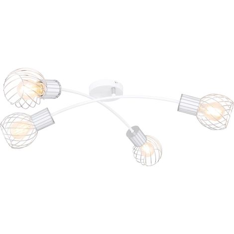 Plafonnier 4 lampes en métal design contemporain LUISE