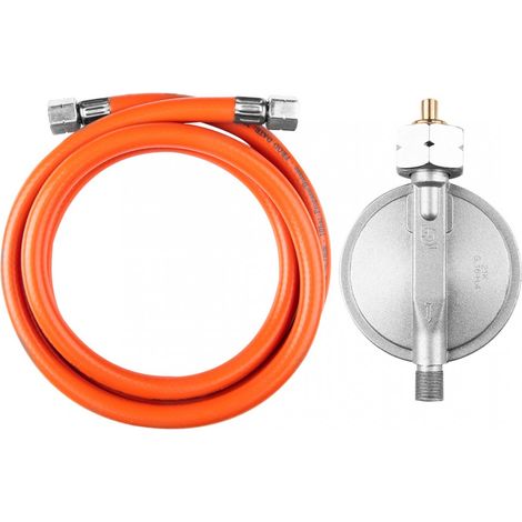 Régulateur de pression de gaz et tuyau de 1,5 m, pour le marché polonais, type G16, pour bouteilles de 15 kW et 30 kW (1/4)