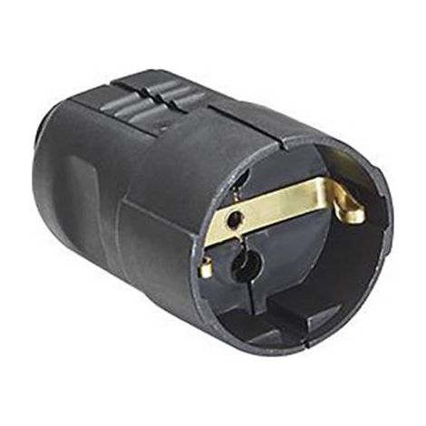 Bachmann 912.170 Fiche électrique femelle avec terre plastique 230 V noir IP20 C268731 (1/2)