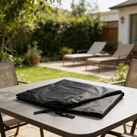 Housse de dévidoir de tuyau d'arrosage imperméable, 99 x 71 x 99 cm, protection contre les intempéries, coupe-vent, protection solaire pour terrasse, accessoires de chariot à roulettes autoportant (1/5)