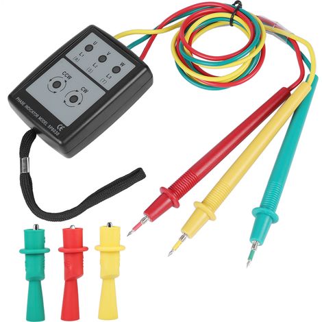 SP8030 Digitaler Phasenfolgeanzeiger mit akustischem Alarm und LED, 60–600 V AC (1/5)