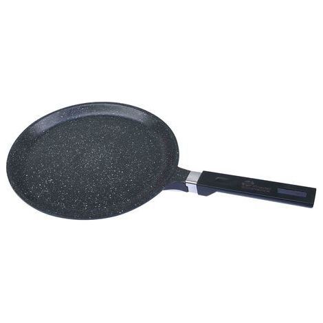 Poêle à crêpes Ø 28 cm "Façon pierre" - PRADEL EXCELLENCE - Gamme PREMIUM - Compatible tous feux dont induction. Manche amovible.