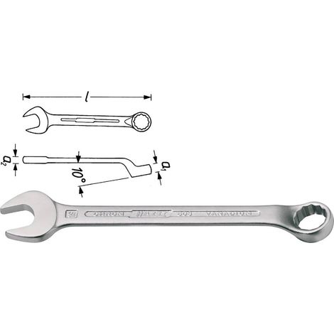 Hazet 603-10 Chiave combinata Misura (metrica) 10 mm (1/4)