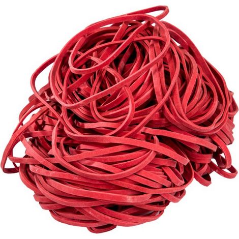 Elastico 1,3x4 mm di diametro, 100 mm, 1 kg, rosso