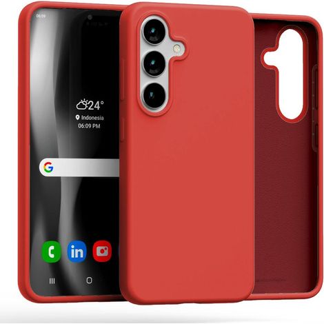 Coque en silicone rouge Mercury pour Samsung Galaxy S25
